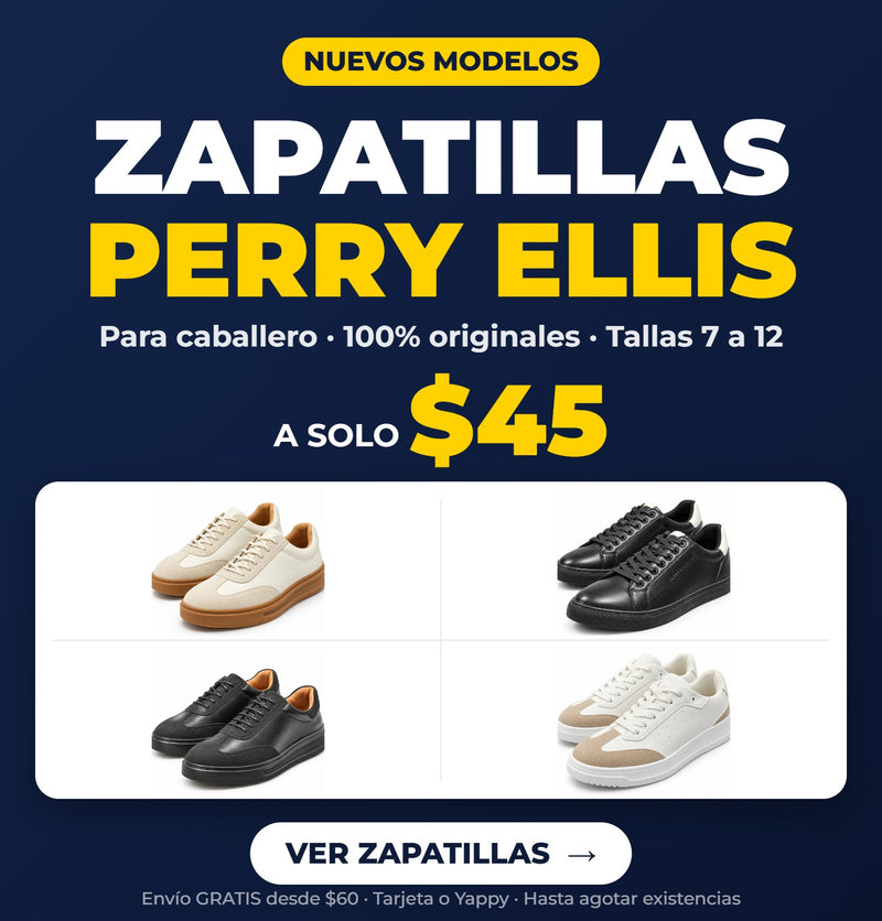 Zapatillas Perry Ellis para caballero, nuevos modelos a $45