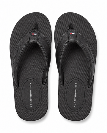 Chancletas Tommy Hilfiger para Caballero Negras de Dedo