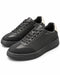 Par de zapatillas Perry Ellis negras para caballero con paneles de gamuza, talón crema y suela negra